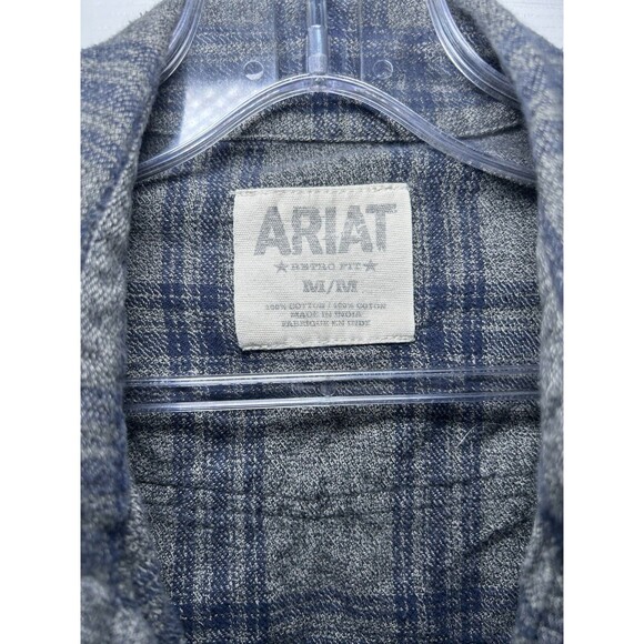 ARIAT Men’s Retro Fit Pearl Snap Button Up Shirt Size Medium - Picture 3 of 7